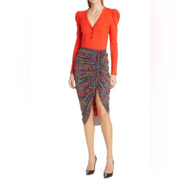 VERONICA BEARD Ruched Skirt - Picture 3 of 10